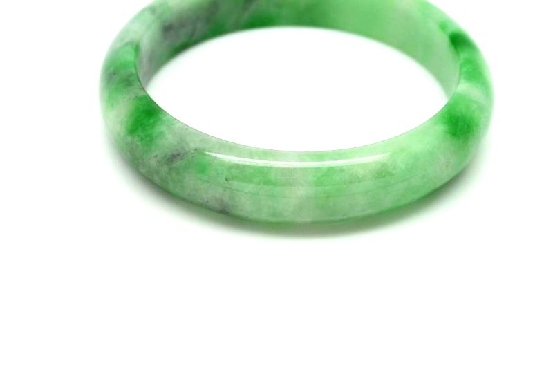 Jade-Armband Klasse A Grün und Dunkelgrün 6 3 3