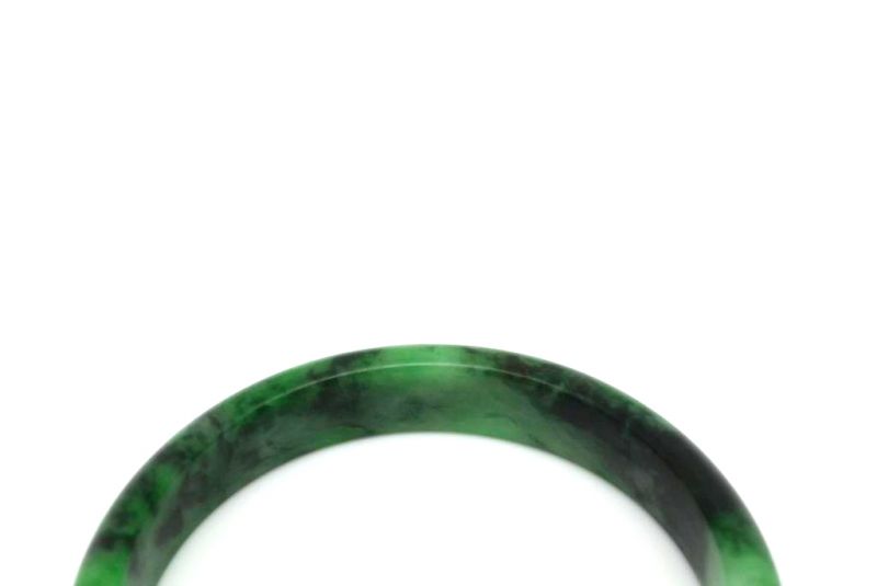 Jade-Armband Klasse A Grün und Dunkelgrün 6 3cm 3