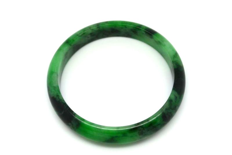 Jade-Armband Klasse A Grün und Dunkelgrün 6 3cm 4
