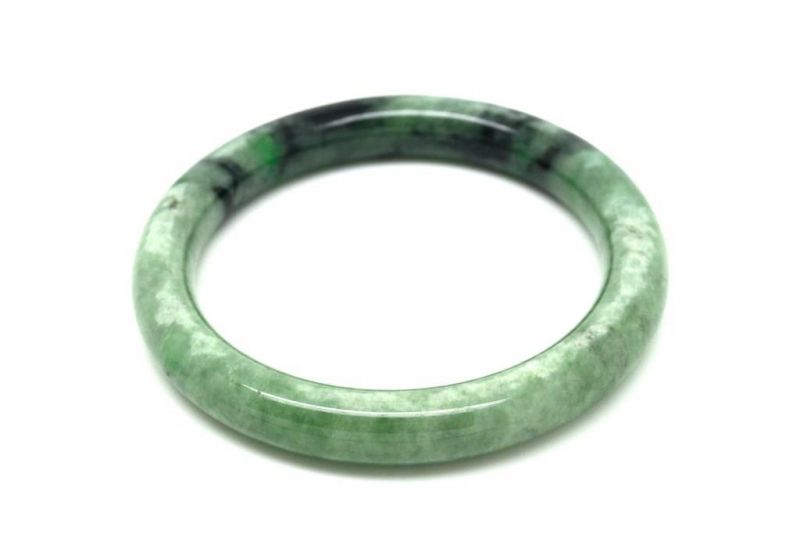 Jade-Armband Klasse A Grün und Dunkelgrün 6cm 4