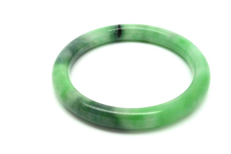 Jade-Armband Klasse A Grün und Dunkelgrün 6cm 4