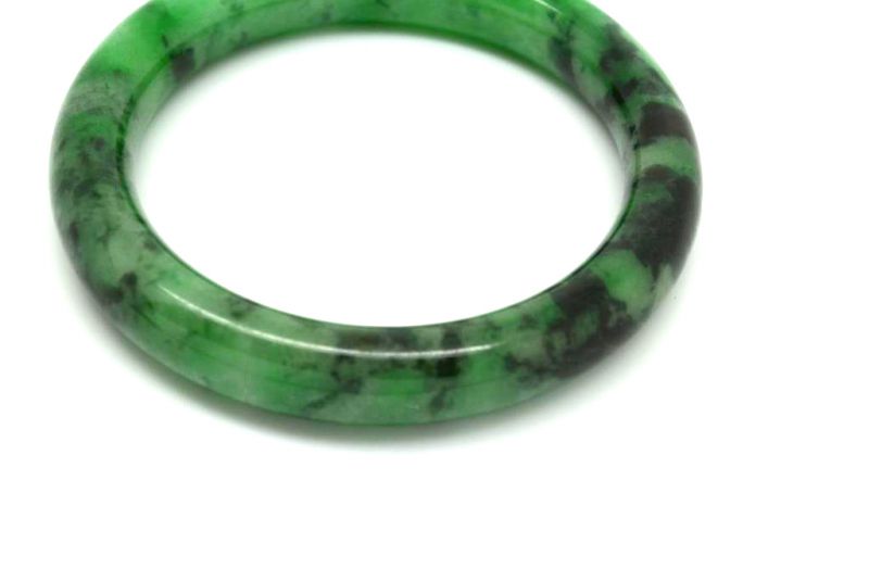 Jade-Armband Klasse A Grün und Dunkelgrün 6cm 4