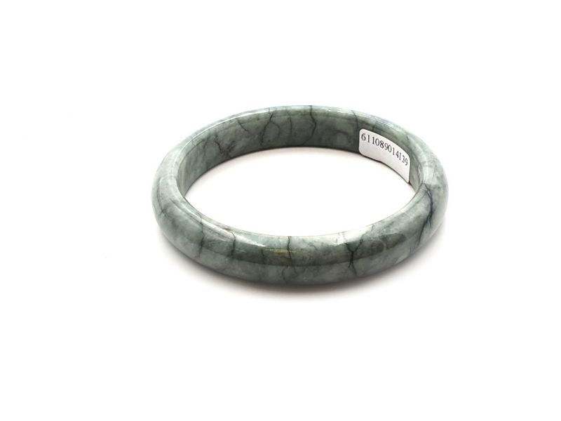 Jade-Armband Klasse A Grün und Dunkelgrün 4
