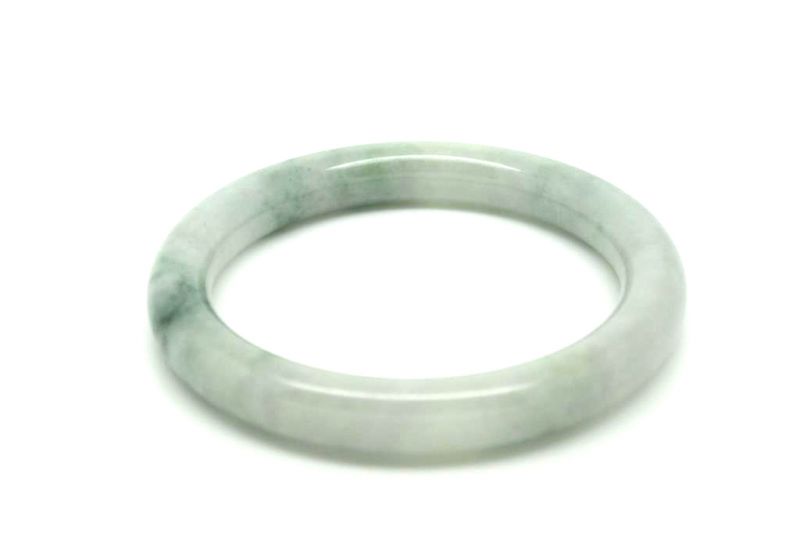 Jade-Armband Klasse A Grün und Grau 5 6cm 3