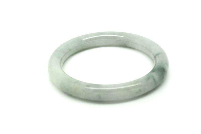 Jade-Armband Klasse A Grün und Grau 5 6cm 4