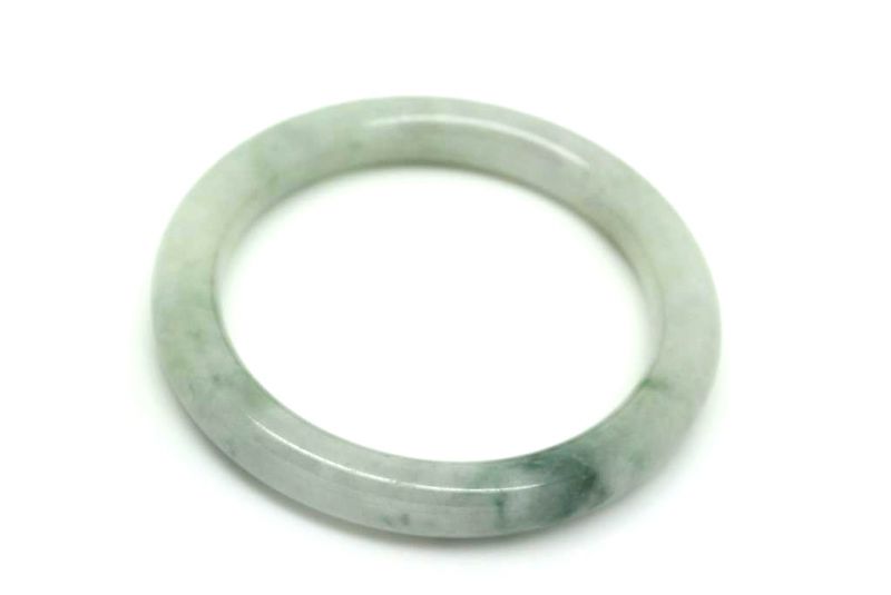 Jade-Armband Klasse A Grün und Grau 5 6cm 5