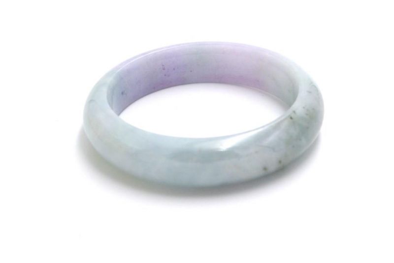 Jade-Armband Klasse A Grün und Weiß 2