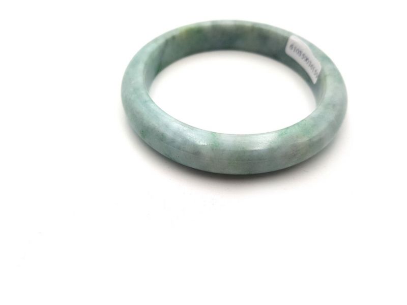 Jade-Armband Klasse A Grün und Weiß 3