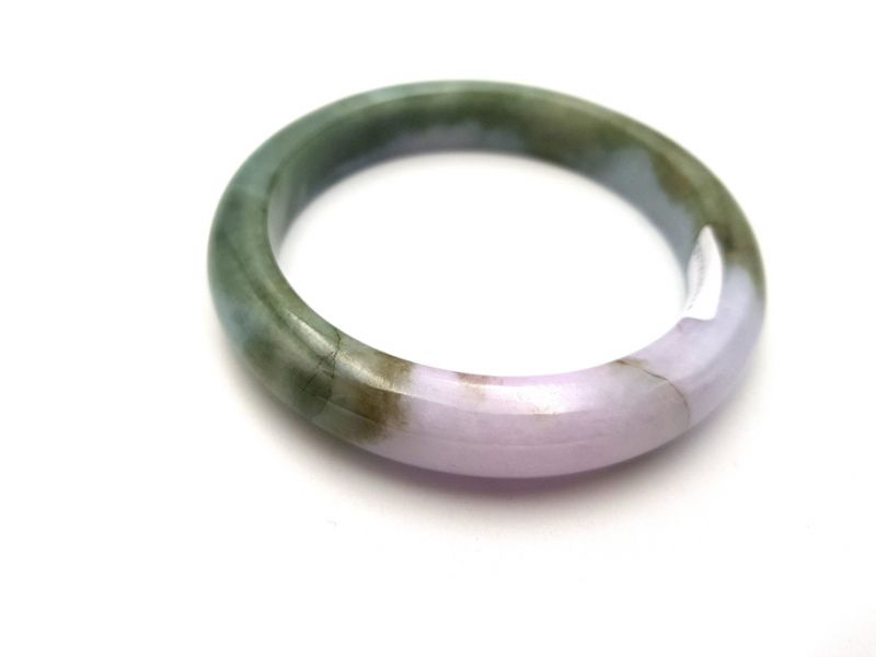 Jade-Armband Klasse A Grün und Weiß 3
