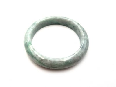 Jade-Armband Klasse A Grün und Weiß