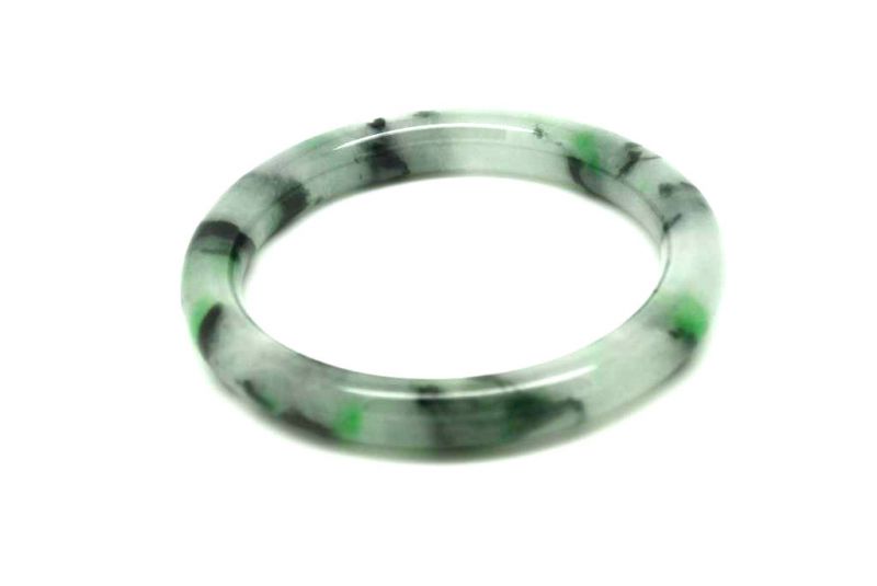 Jade-Armband Klasse A Grüne spotted 5 7cm 3