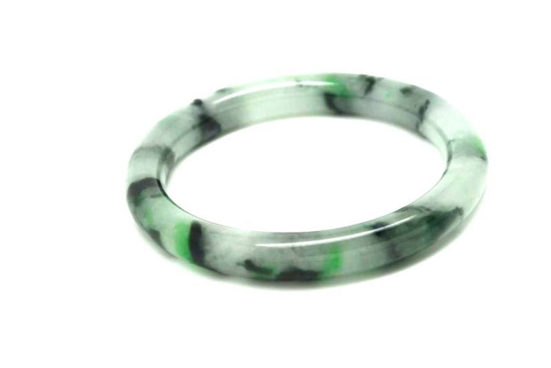 Jade-Armband Klasse A Grüne spotted 5 7cm 5