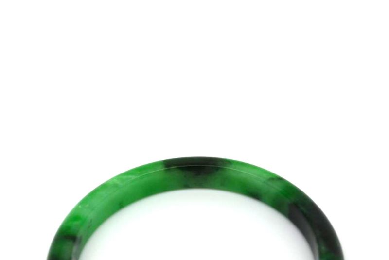 Jade-Armband Klasse A Grüne spotted 5 85cm 3