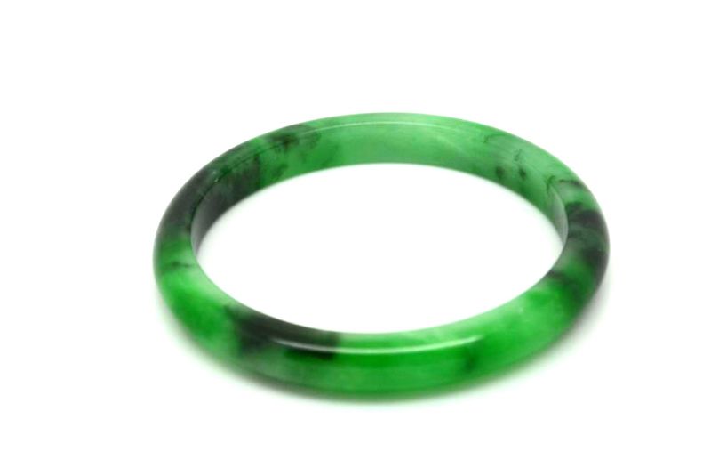 Jade-Armband Klasse A Grüne spotted 5 85cm 5