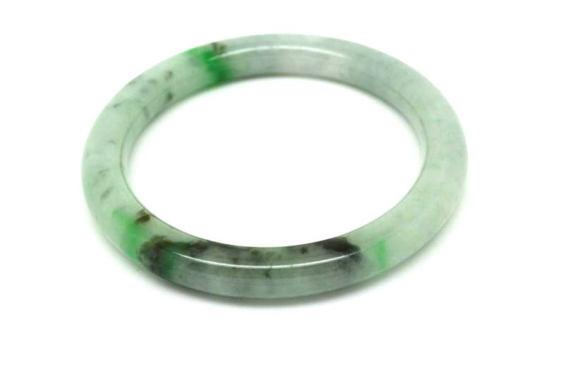 Jade-Armband Klasse A Grüne spotted 5 8cm 2