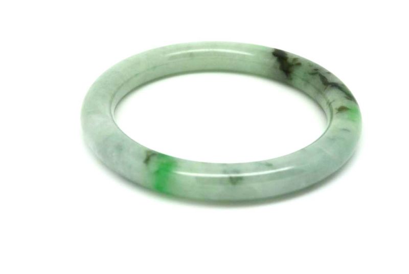 Jade-Armband Klasse A Grüne spotted 5 8cm 4
