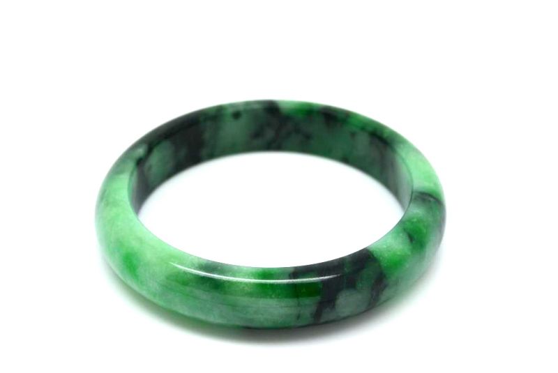 Jade-Armband Klasse A Grüne spotted 6 1cm 3