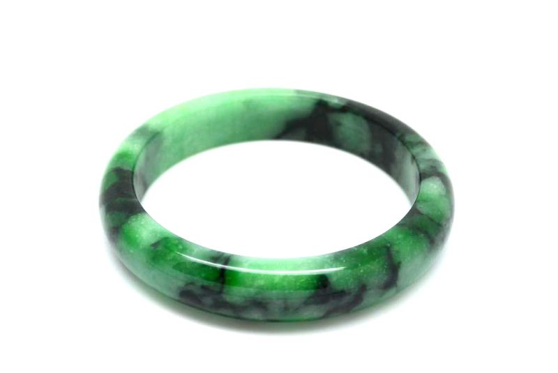 Jade-Armband Klasse A Grüne spotted 6 1cm 4