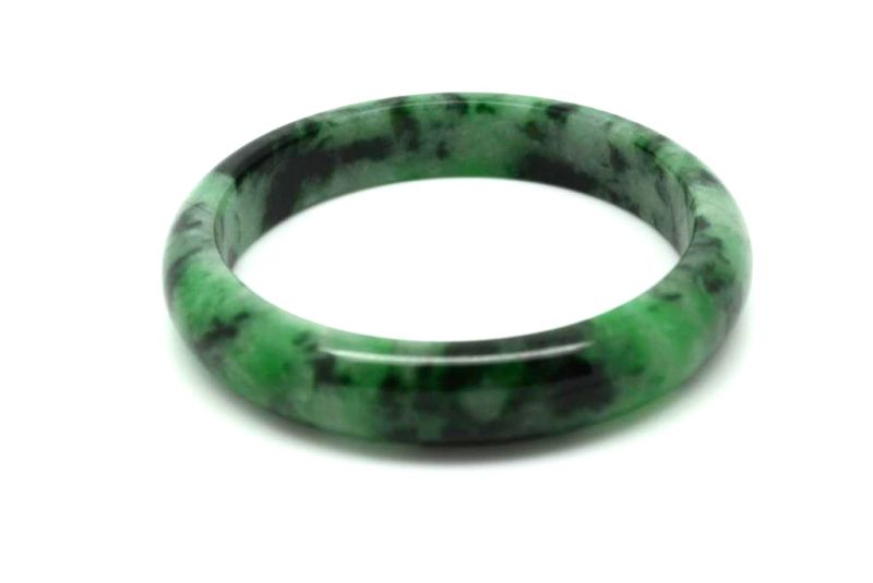 Jade-Armband Klasse A Grüne spotted 6 25cm 2