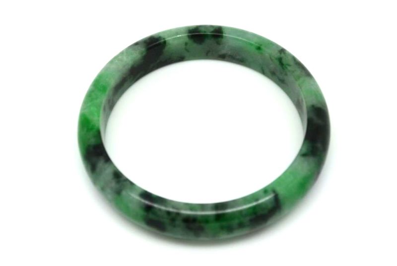 Jade-Armband Klasse A Grüne spotted 6 25cm 4