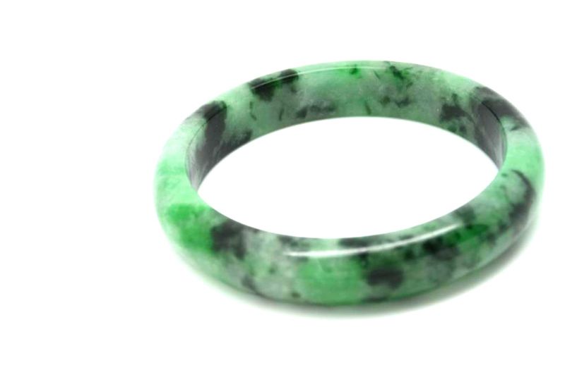 Jade-Armband Klasse A Grüne spotted 6 25cm 5