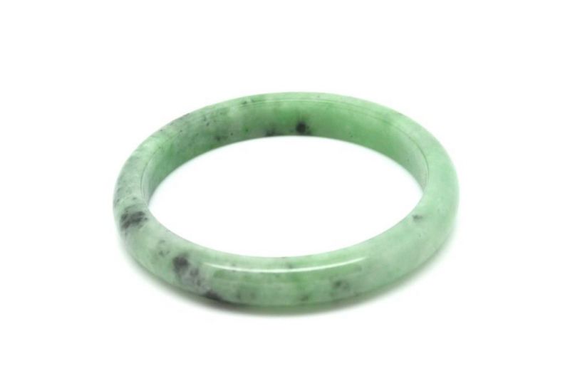 Jade-Armband Klasse A Grüne spotted 6 2cm 2
