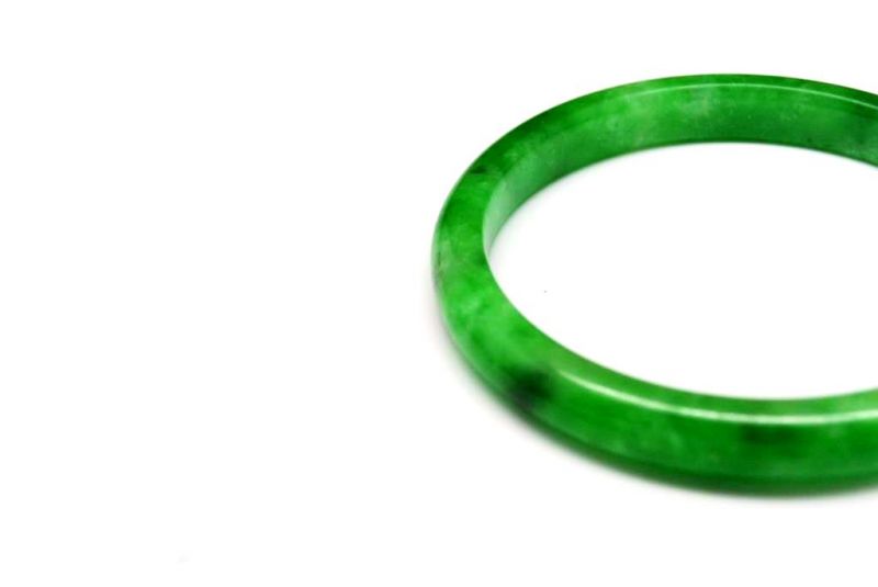 Jade-Armband Klasse A Grüne spotted 3