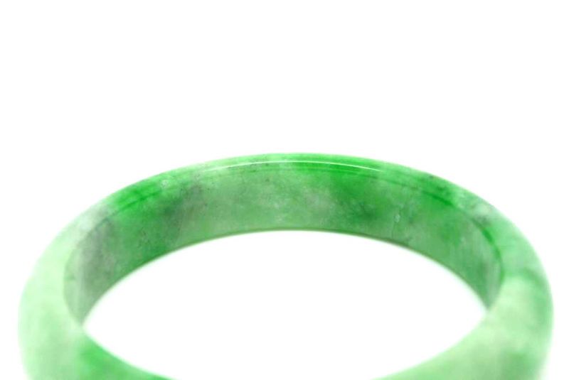 Jade-Armband Klasse A Hellgrün / Transparent 6 1cm 4