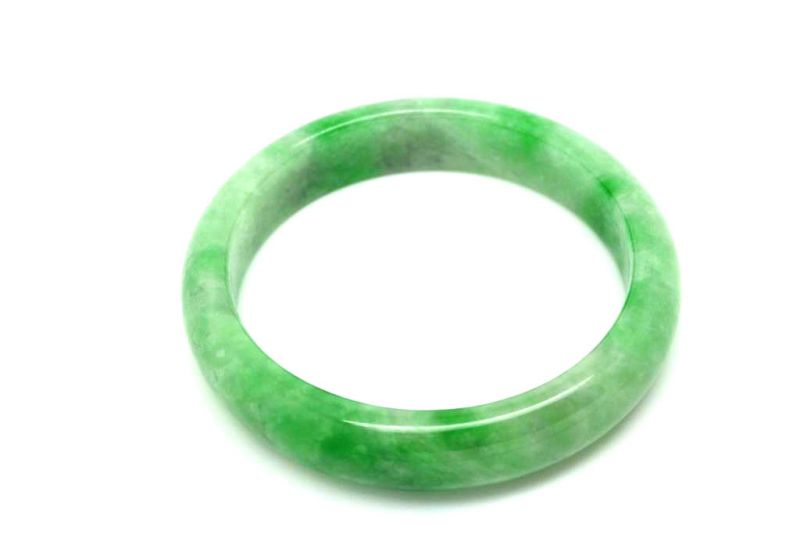 Jade-Armband Klasse A Hellgrün / Transparent 6 1cm 5