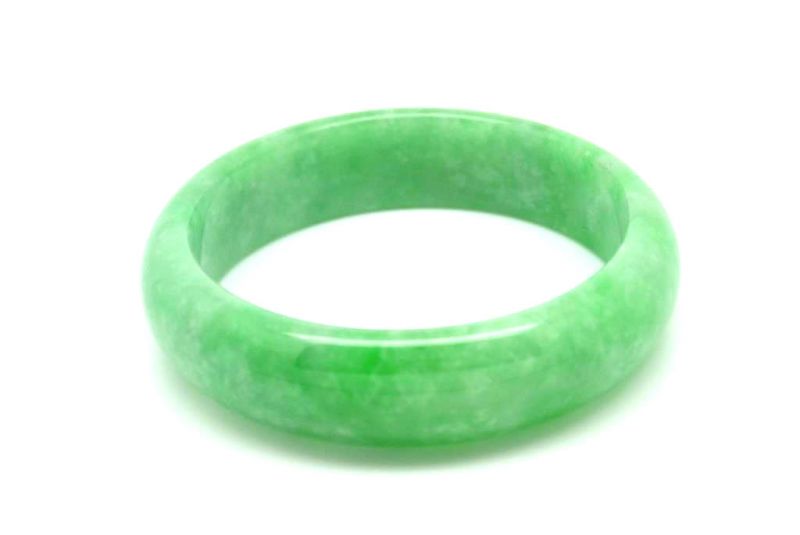 Jade-Armband Klasse A Hellgrün 5 7cm 2