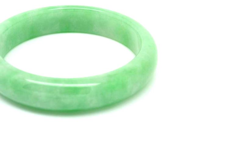 Jade-Armband Klasse A Hellgrün 5 8cm 3