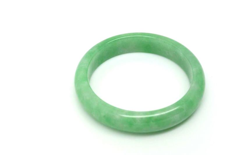 Jade-Armband Klasse A Hellgrün 5 8cm 4