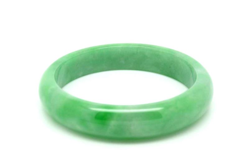 Jade-Armband Klasse A Hellgrün 5 9cm 5