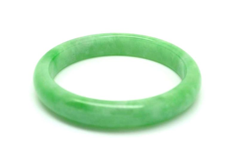 Jade-Armband Klasse A Hellgrün 5 9cm 2