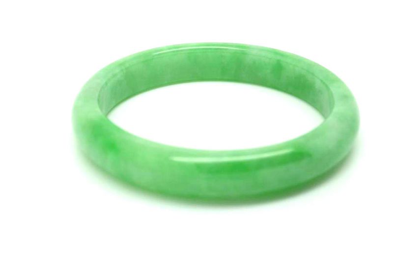 Jade-Armband Klasse A Hellgrün 5 9cm 3
