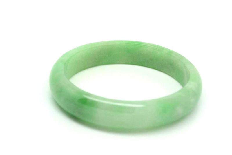 Jade-Armband Klasse A Hellgrün Transparent 6 3cm 4