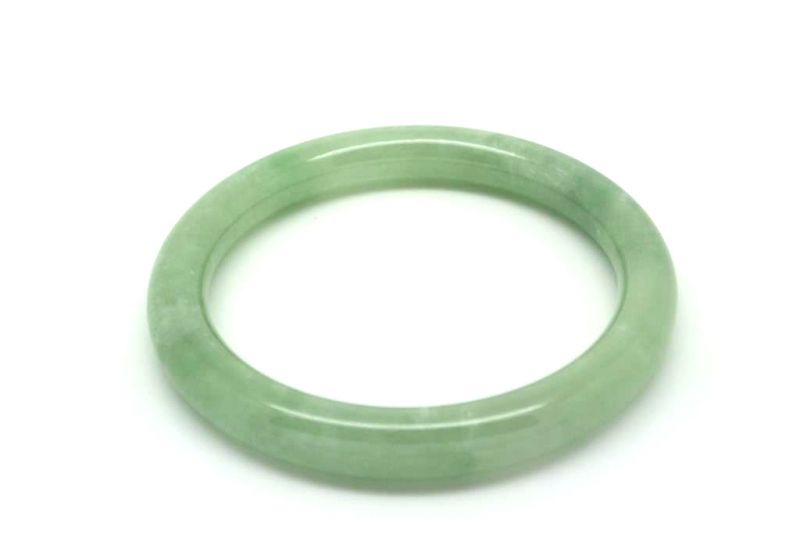 Jade-Armband Klasse A Hellgrün Transparent 6cm 3