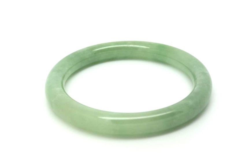 Jade-Armband Klasse A Hellgrün Transparent 6cm 5