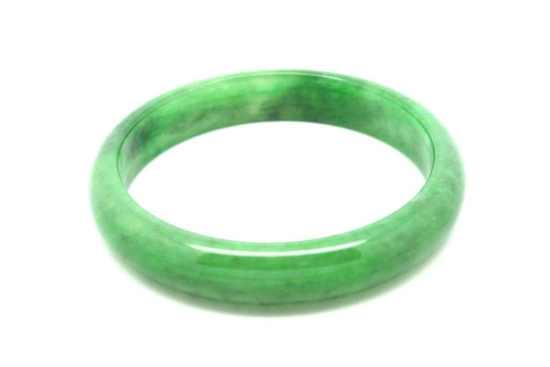 Jade-Armband Klasse A Smaragdgrün 5 7cm 2