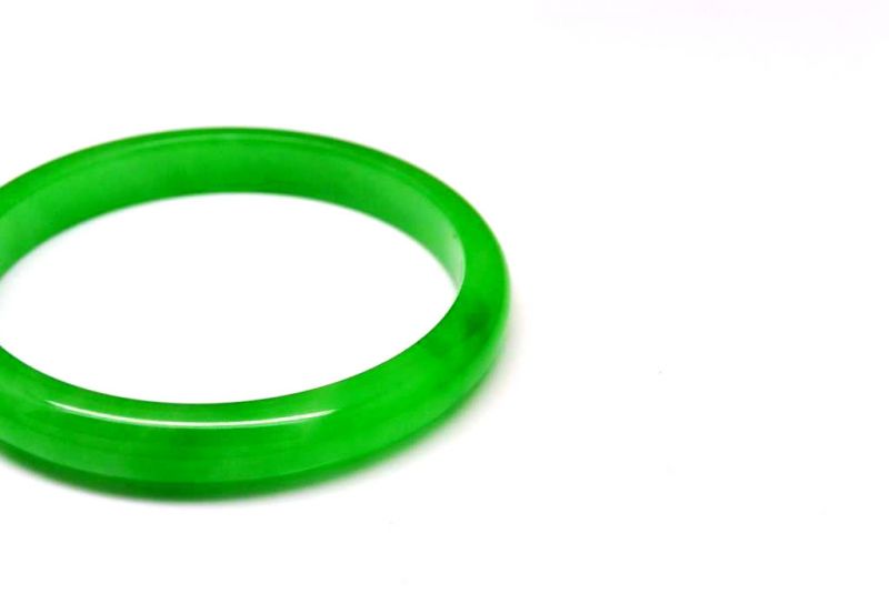 Jade-Armband Klasse A Smaragdgrün 5