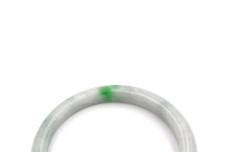 Jade-Armband Klasse A Weiß - Grün Spot 3