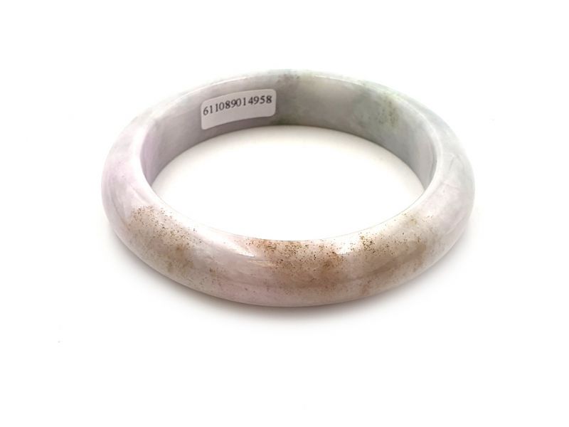 Jade-Armband Klasse A Weiß mit grünen Reflexen 2