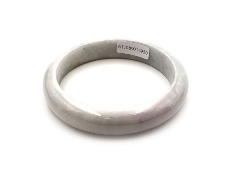 Jade-Armband Klasse A Weiß mit grünen Reflexen 2