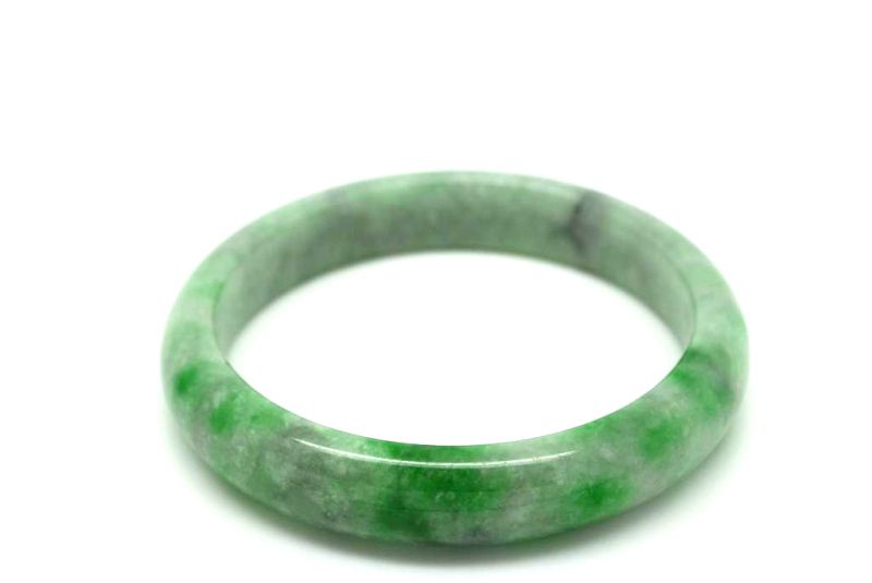 Jade-Armband Klasse A Weiß spotted 6 2 5