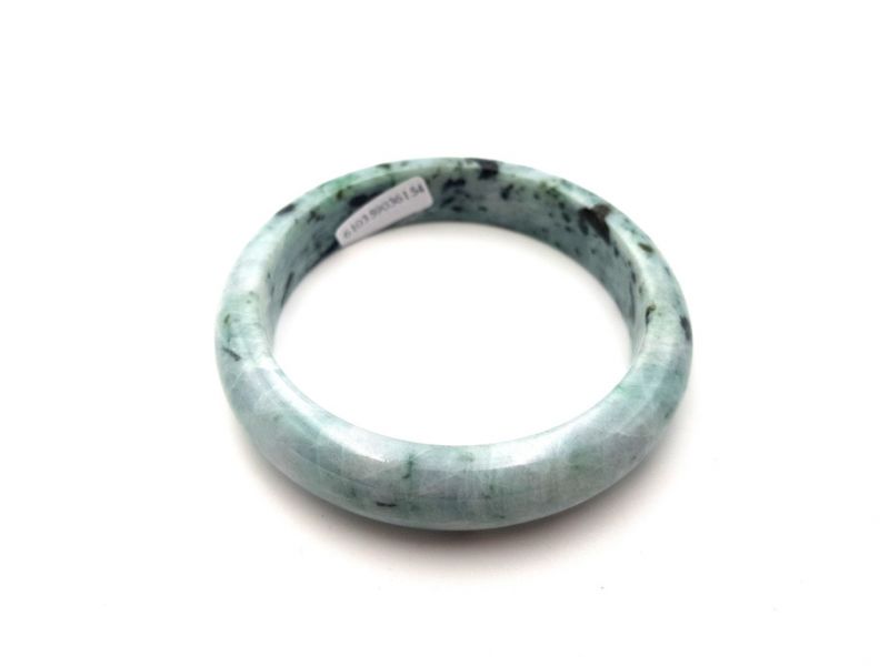 Jade-Armband Klasse A Weiß spotted 3