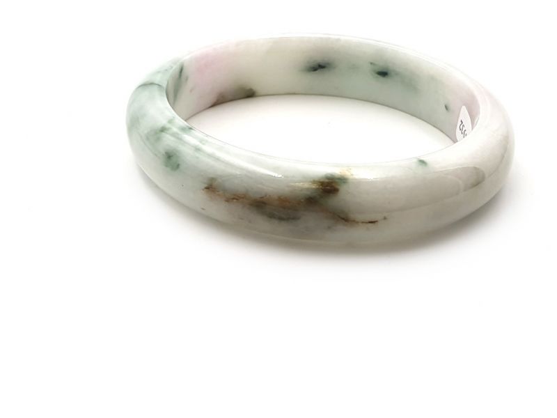 Jade-Armband Klasse A Weiß spotted 2