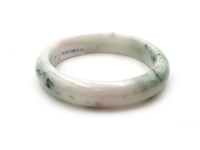 Jade-Armband Klasse A Weiß spotted 3