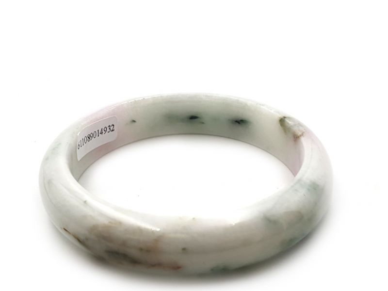 Jade-Armband Klasse A Weiß spotted 4