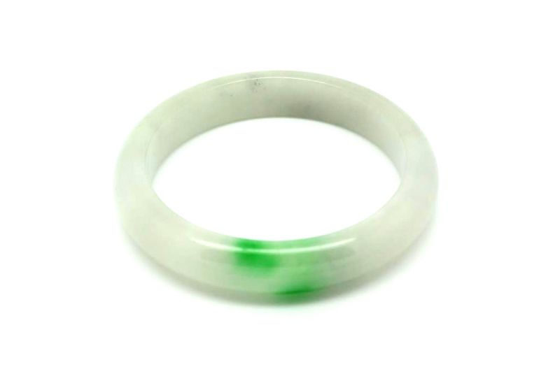 Jade-Armband Klasse AWeiß und grün 5 85cm 2