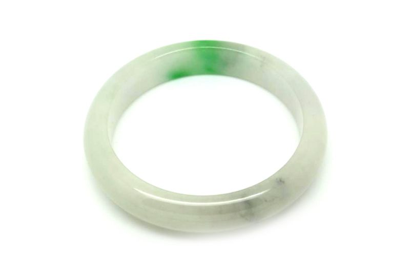 Jade-Armband Klasse AWeiß und grün 5 85cm 3